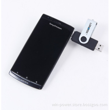 OEM Customize Dual Interface Swivel Phone Pen Drive, Mobile Phone USB, USB Flash Drive.